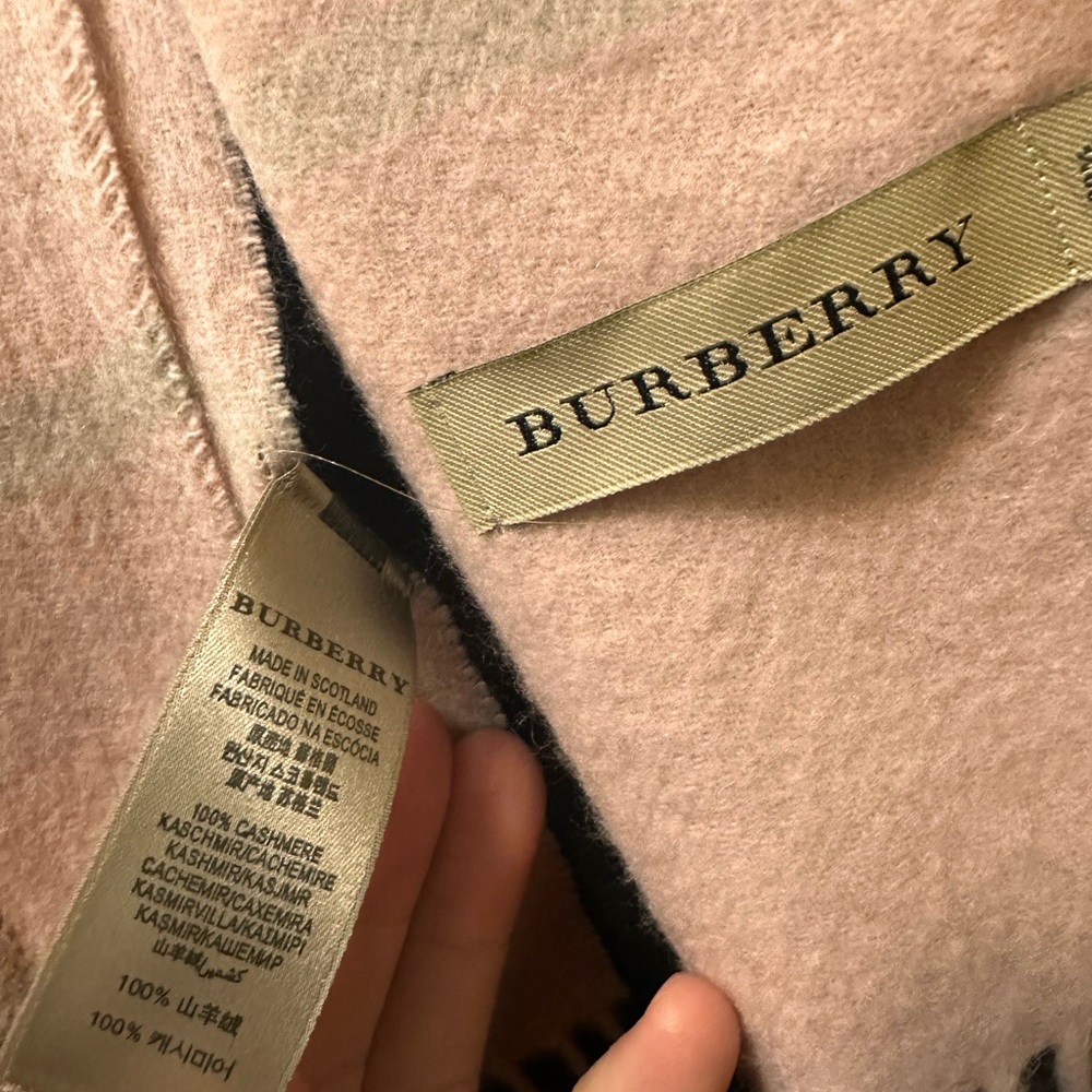 Burberry Cashmere Check Scarf - Picture 2 of 2